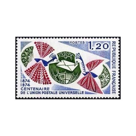 Timbre France Yvert No 1817 Centenaire de l'U.P.U