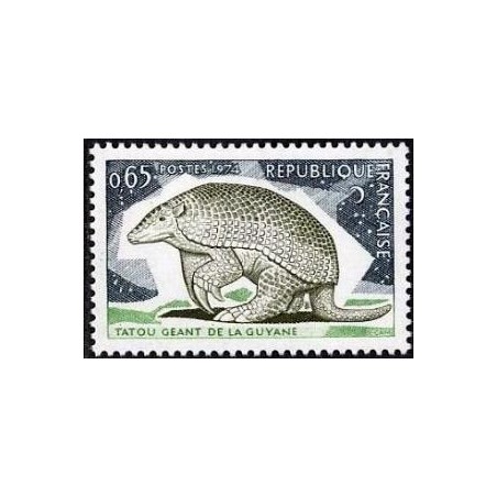 Timbre France Yvert No 1819 Tatou géant de Guyane