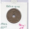 Belgique 25 centimes 1923 en Français TTB, KM 68 pièce de monnaie