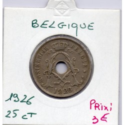 Belgique 25 centimes 1926 en Flamand TTB, KM 69 pièce de monnaie