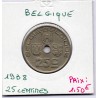 Belgique 25 centimes 1938 en Flamand TTB, KM 115 pièce de monnaie