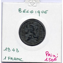 Belgique 1 Franc 1943 en Flamand TB, KM 128 pièce de monnaie