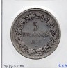 Belgique 5 Francs 1848 TTB, KM 3 pièce de monnaie
