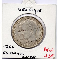 Belgique 50 Francs 1960 TTB, KM 152 pièce de monnaie