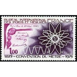 Timbre France Yvert No 1844 Convention du mètre