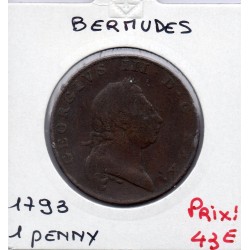 Bermudes 1 Penny 1793 TB-, KM 5 pièce de monnaie