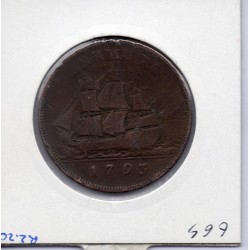 Bermudes 1 Penny 1793 TB-, KM 5 pièce de monnaie