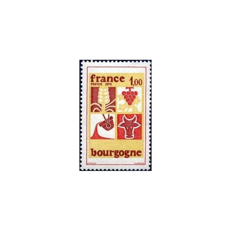 Timbre France Yvert No 1848 Région Bourgogne