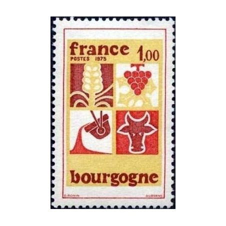 Timbre France Yvert No 1848 Région Bourgogne