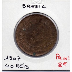 Brésil 40 reis 1907 Sup-, KM 491 pièce de monnaie