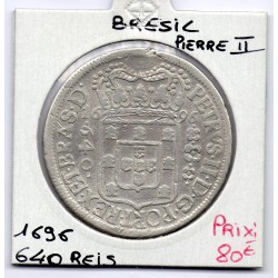Brésil 640 reis 1696 TTB+, KM 84 pièce de monnaie