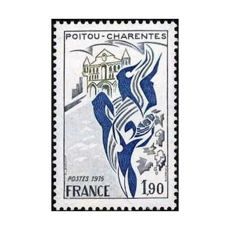 Timbre France Yvert No 1851 Région Poitou-Charentes
