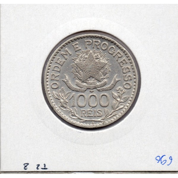 Brésil 1000 reis 1913 Spl, KM 513 pièce de monnaie