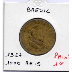 Brésil 1000 reis 1927 TB, KM 525 pièce de monnaie