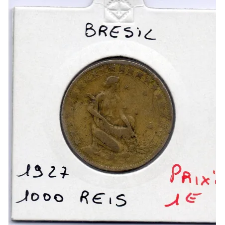 Brésil 1000 reis 1927 TB, KM 525 pièce de monnaie