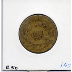 Brésil 1000 reis 1927 TB, KM 525 pièce de monnaie