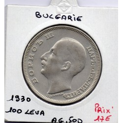 Bulgarie 100 leva 1930 TB, KM 43 pièce de monnaie