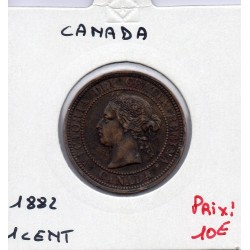 Canada 1 cent 1882 TTB, KM 7 pièce de monnaie