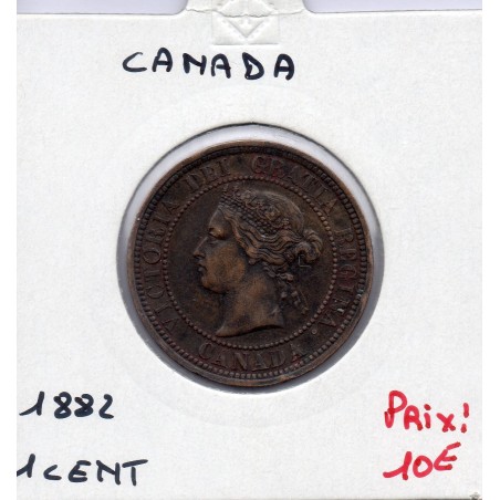 Canada 1 cent 1882 TTB, KM 7 pièce de monnaie