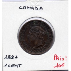 Canada 1 cent 1887 TTB, KM 7 pièce de monnaie