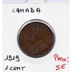 Canada 1 cent 1919 TTB, KM 21 pièce de monnaie