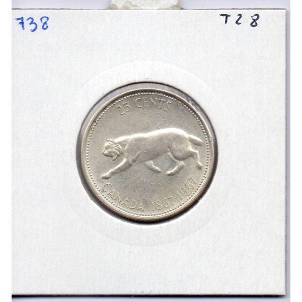 Canada 25 cents 1967 Sup, KM 68 pièce de monnaie