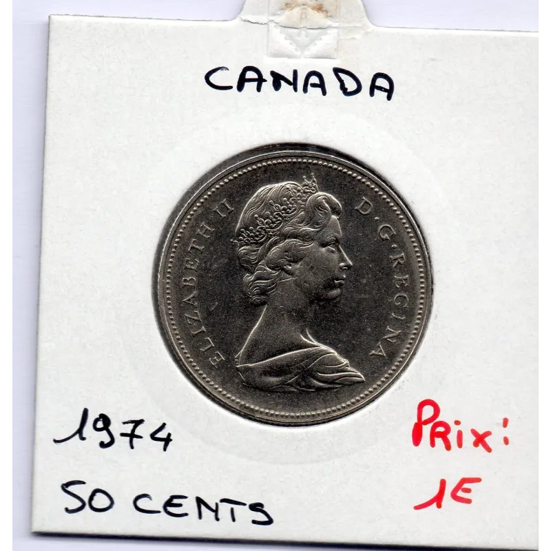 Canada 50 cents 1974 Sup, KM 75 pièce de monnaie Canada 50 cents 1974 Sup, KM 75 pièce de monnaie