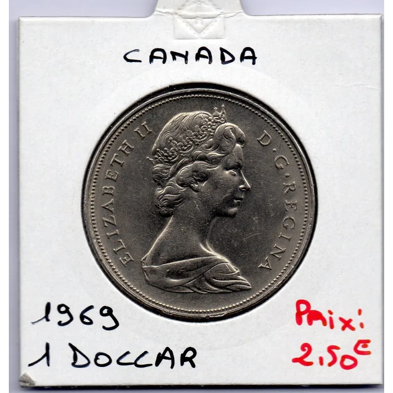 Canada 1 dollar 1969 TTB, KM 76 pièce de monnaie Canada 1 dollar 1969 TTB, KM 76 pièce de monnaie
