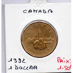 Canada 1 dollar 1992 Sup, KM 218 pièce de monnaie