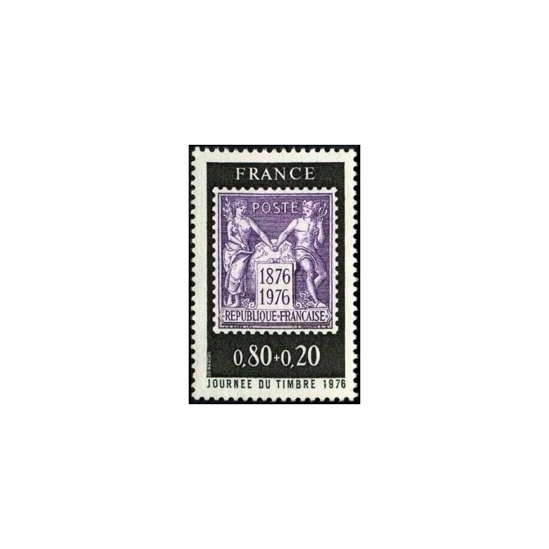 Timbre France Yvert No 1870 Journée du timbre, centenaire du timbre poste au type Sage