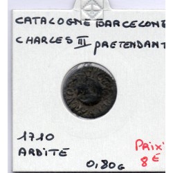 Catalogne Ardite Charles III 1710 TB, KM 45 pièce de monnaie