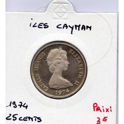 Cayman 25 cents 1974 SPL BE, KM 4 pièce de monnaie