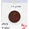 Ceylan 1 cent 1929 TB, KM 107 pièce de monnaie