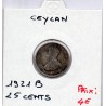 Ceylan 25 cents 1921 TB, KM 105a pièce de monnaie