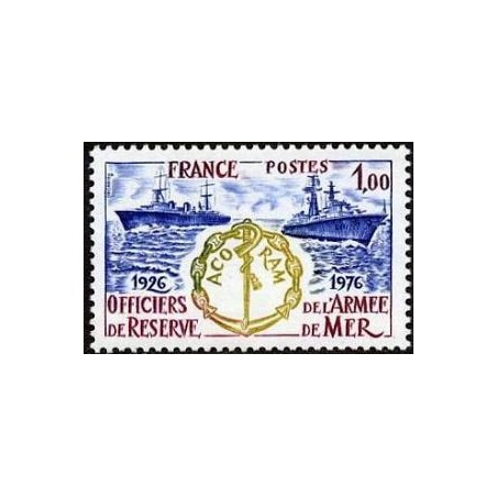 Timbre France Yvert No 1874 Officiers de Reserve de l'Armée de Mer