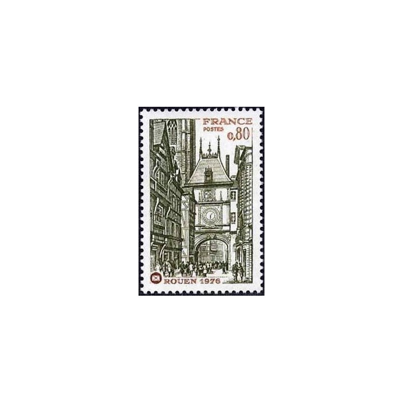 Timbre France Yvert No 1875 Rouen, 49e Congrés national de la fédération des sociétés philatéliques