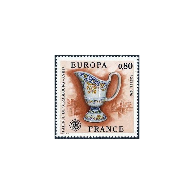 Timbre France Yvert No 1877 Europa, faience de Strasbourg