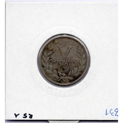 Colombie 5 centavos 1922 TB+, KM 199 pièce de monnaie
