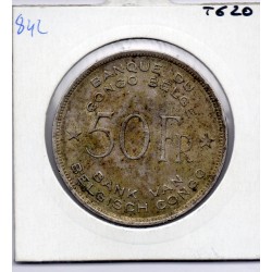 Congo Belge 50 francs 1944 TTB, KM 27 pièce de monnaie