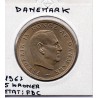 Danemark 5 kroner 1967 Sup, KM 853 pièce de monnaie