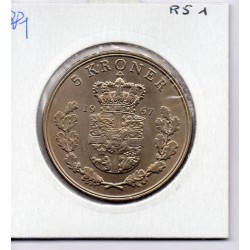Danemark 5 kroner 1967 Sup, KM 853 pièce de monnaie
