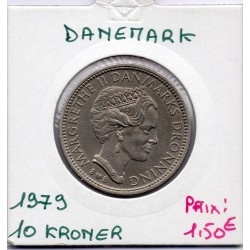 Danemark 10 kroner 1979 Sup, KM 864 pièce de monnaie