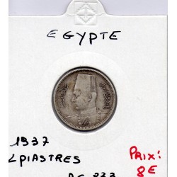 Egypte 2 piastres 1356 AH - 1937 TTB, KM 365 pièce de monnaie