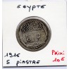 Egypte 5 piastres 1335 AH - 1916 TTB+, KM 318 pièce de monnaie