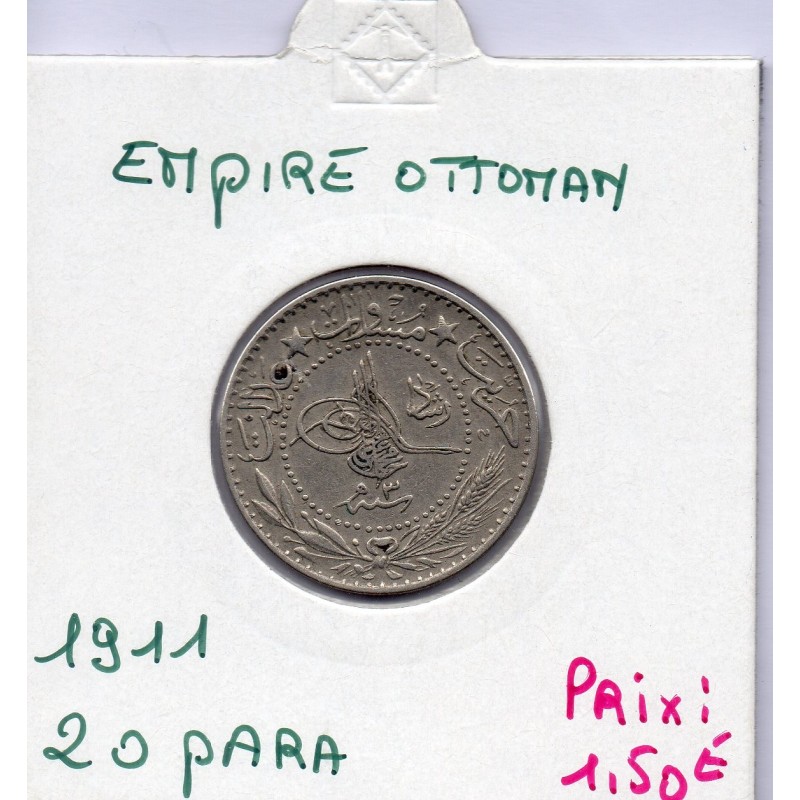 Empire Ottoman 20 para 1327 AH an 3 - 1911 TTB, KM 761 pièce de monnaie