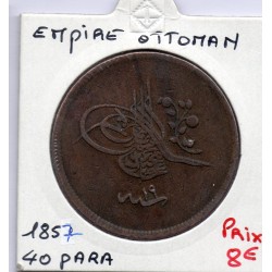 Empire Ottoman 40 para 1255 AH an 19 - 1857 TTB, KM 670 pièce de monnaie