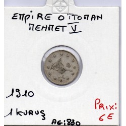 Empire Ottoman 1 Kurus 1327 AH an 2 - 1910 Sup, KM 748 pièce de monnaie