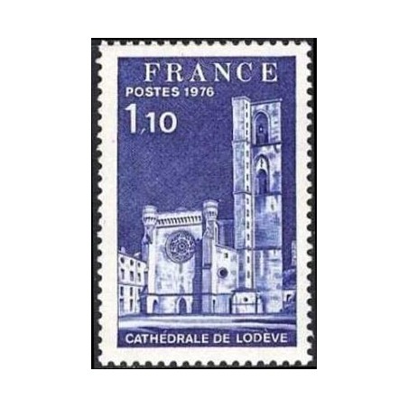 Timbre France Yvert No 1902 Cathédrale de Lodève