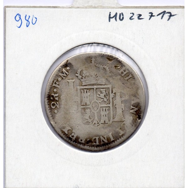 Espagne 2 reales 1788 B, KM 412 pièce de monnaie