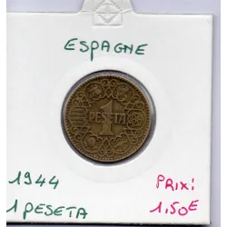 Espagne 1 peseta 1944 TTB, KM 767 pièce de monnaie
